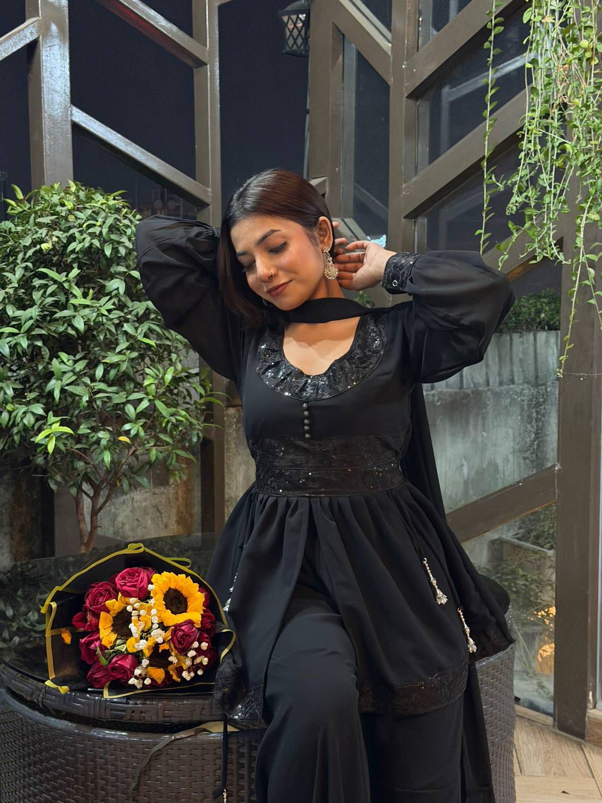 Georgette Sequence Three Piece - Image 3