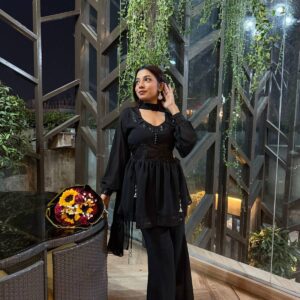 Georgette Sequence Three Piece