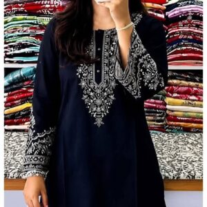 One Piece Ebmroidery Short Kurti