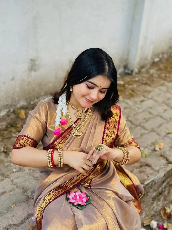 Puja Hit Lama Sharee with Blouse Piece - Image 2