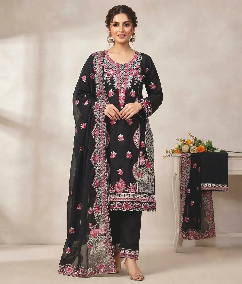 Embroidery Readymade Three Piece