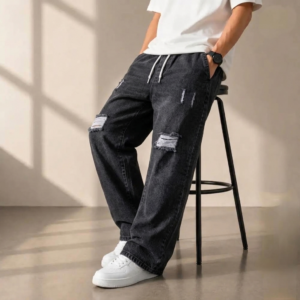 Stylish Semi Baggy Cargo Denim Pant