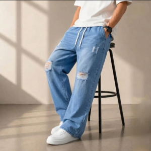 Stylish Semi Baggy Cargo Denim Pant